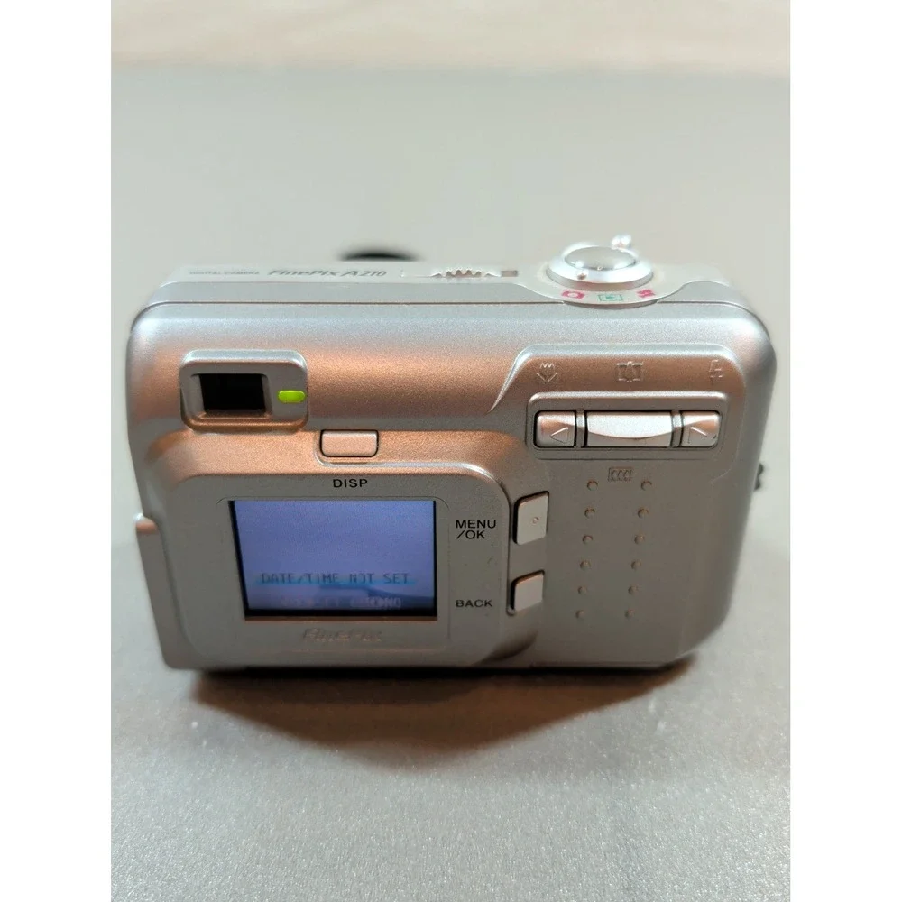 Fujifilm FinePix A210 Digital Camera Silver 3.2MP 3x Optical Zoom Vintage Y2K